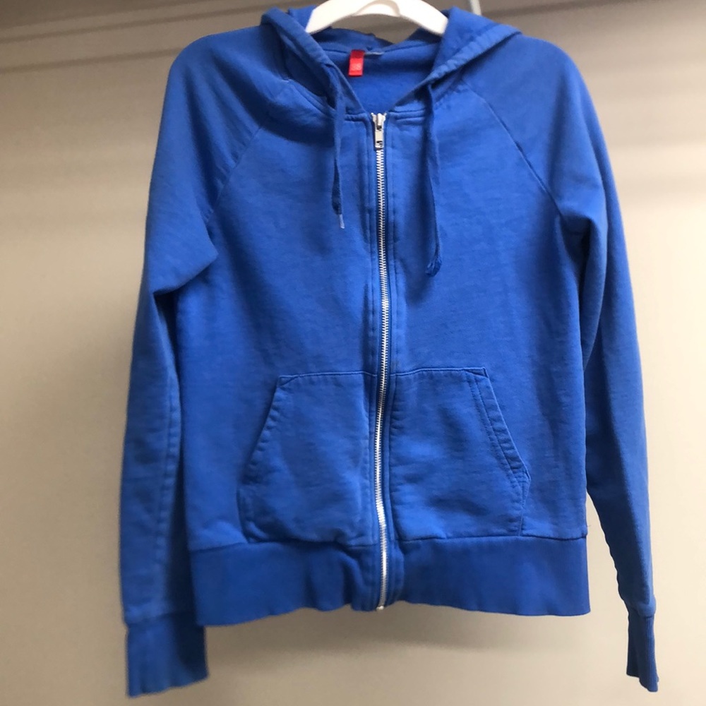 Blue zip-up